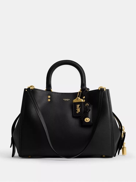 Coach Handbags - Coach Black Rogue 31 Satchel with Gold-Tone Accents